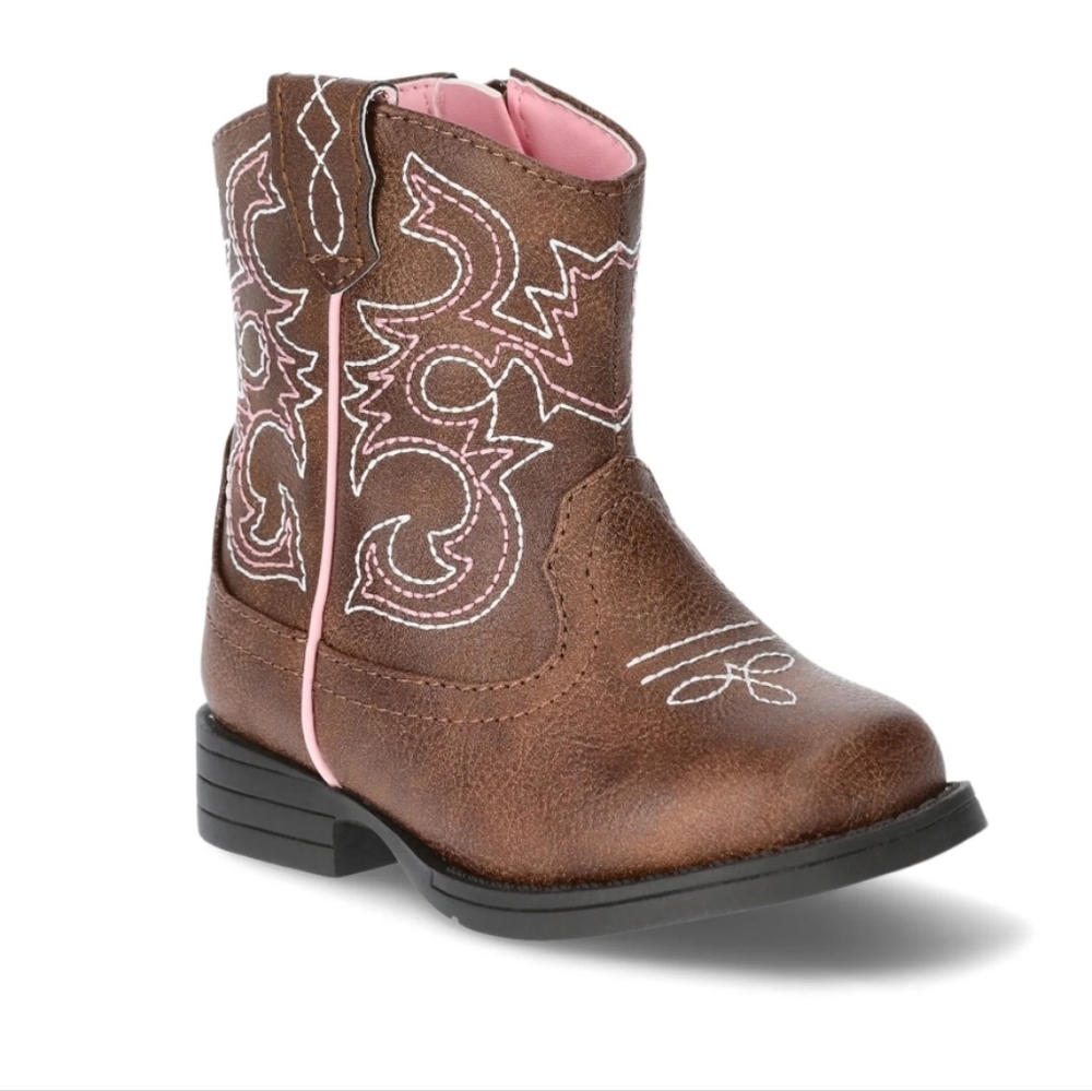 NWT Wonder Nation Toddler And Big Girls Cowgirl Western Boot Size: 12 - Picture 2 of 15